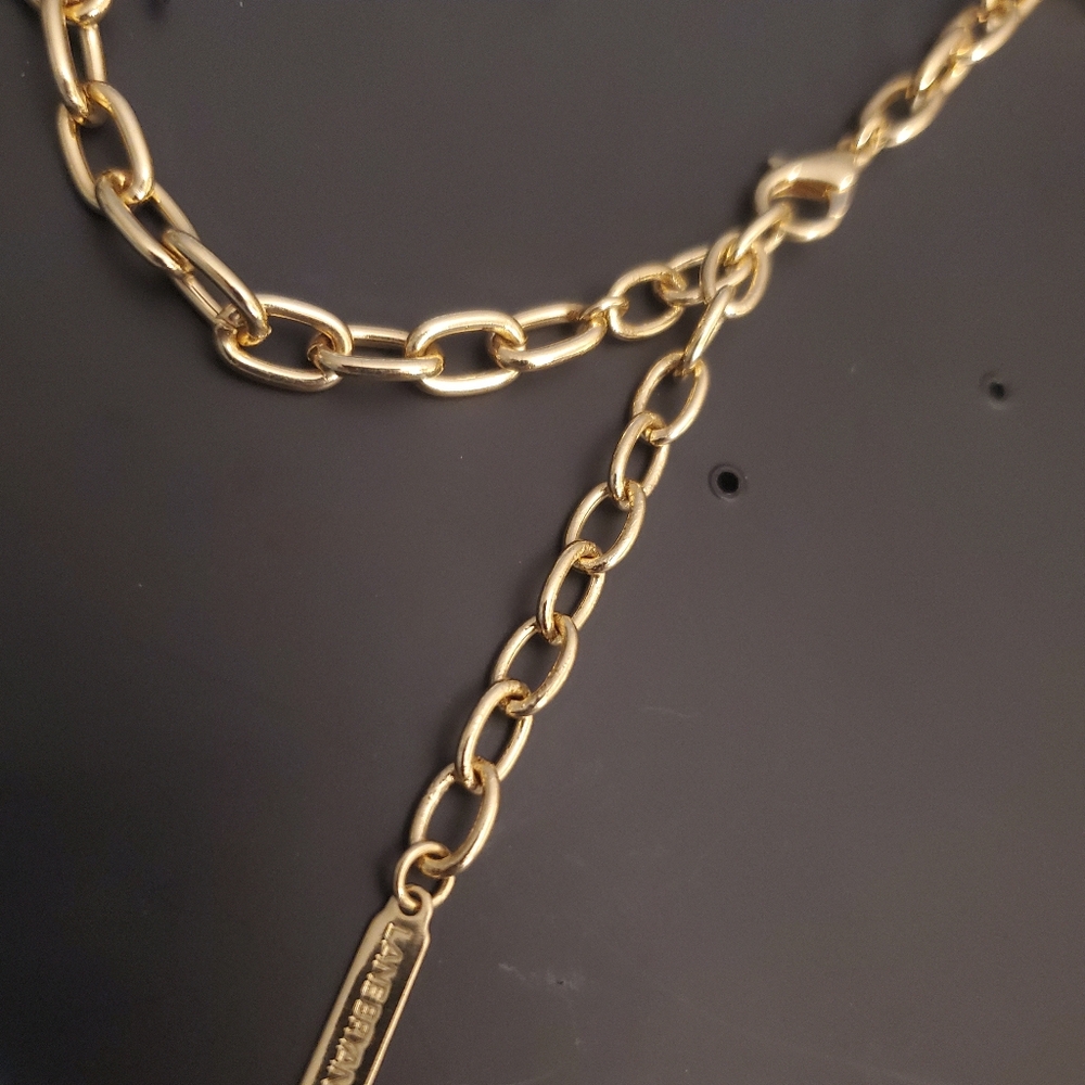 Lane Bryant Womens Elegant Goldtone and Crystal Faux Diamond Flower Necklace - Picture 2 of 3